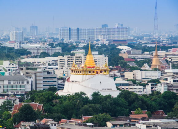 Bangkok Golden Mount from above view