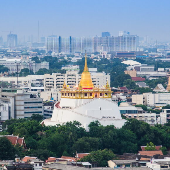 Bangkok Golden Mount from above view