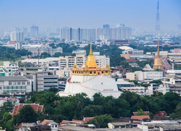 Bangkok Golden Mount from above view