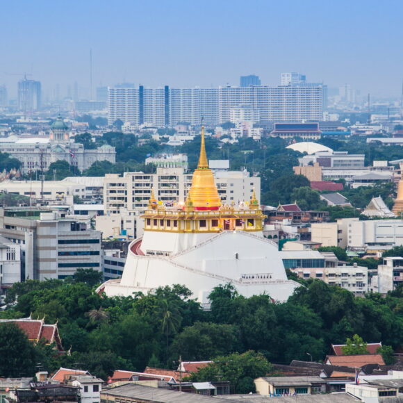 Bangkok Golden Mount from above view