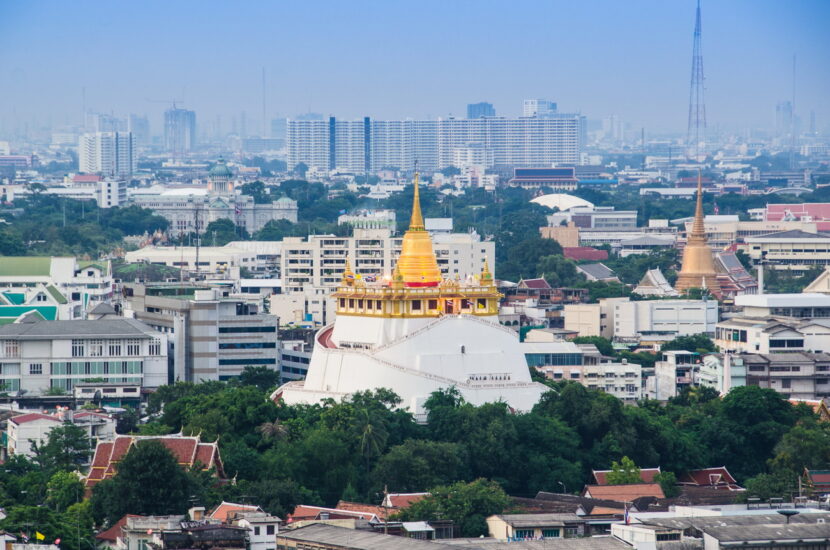 Bangkok Golden Mount from above view